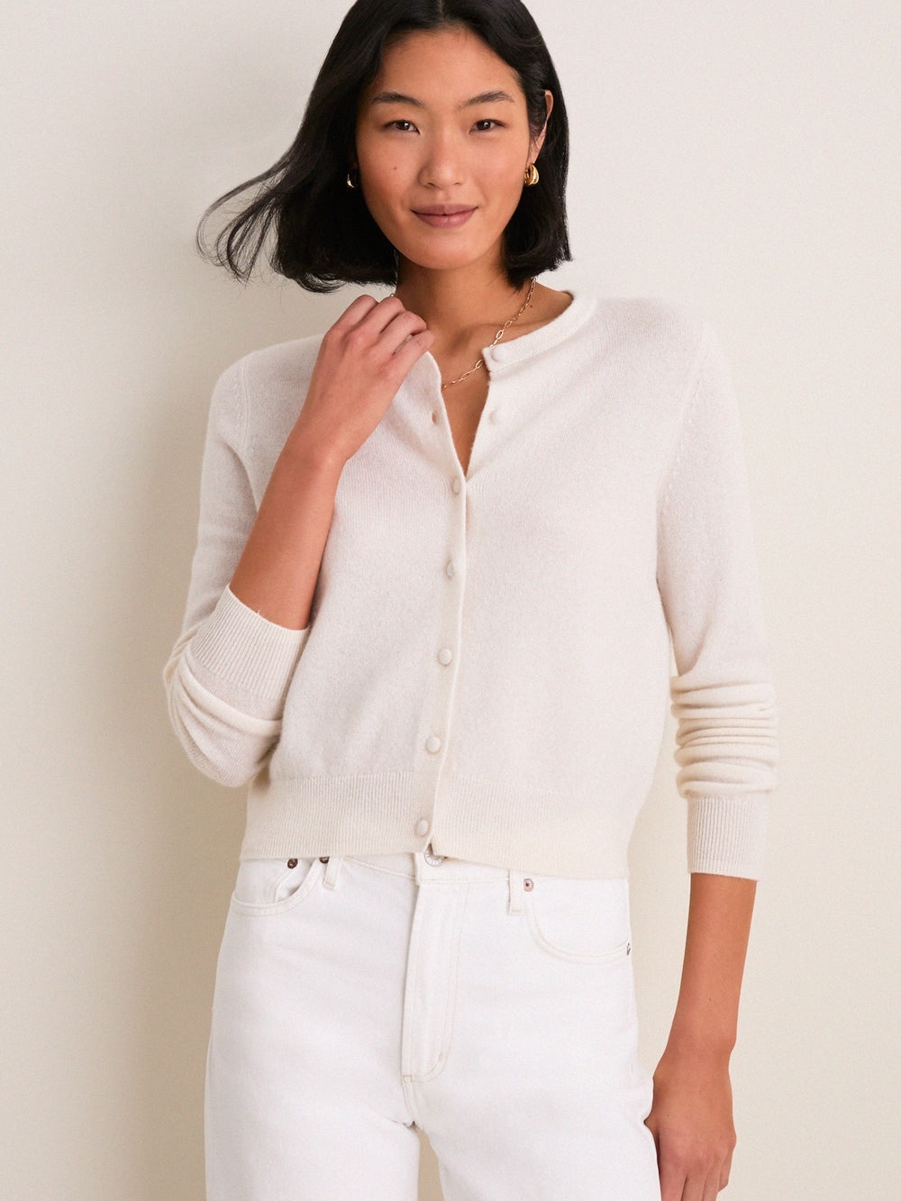 Tuckernuck Ivory Cashmere Riley Cardigan Sweater Sz XL